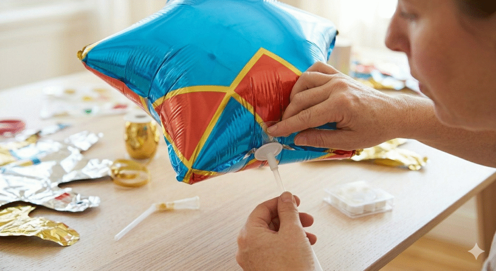 How to Inflate Foil Balloons with Straw 