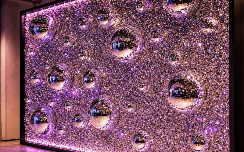 Disco Ball Wall - turquoiseskyevents.com